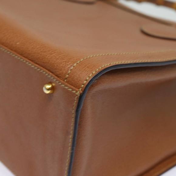 GUCCI Bamboo Hand Bag Leather Brown 002 1186 0260 Auth ep4831 - Picture 12 of 16